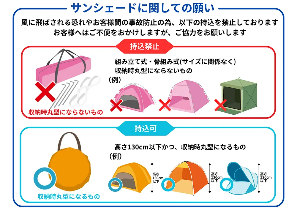 サンシェード及びテントの例