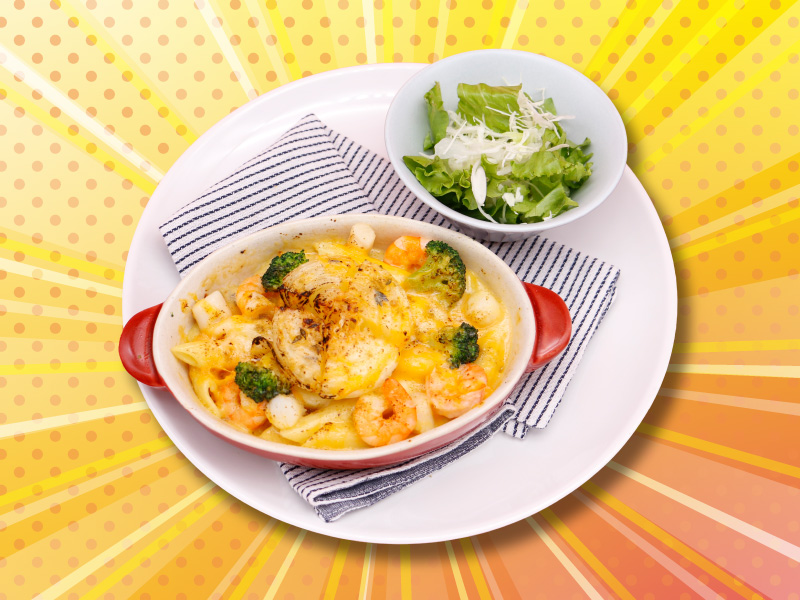 蝦仁與小扇貝的熱呼呼♡焗烤<br>～以LIGHT HOP⤴讓心情與身體都UP⤴～