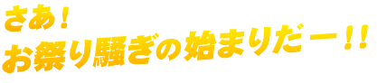 さあ！お祭り騒ぎの始まりだー！