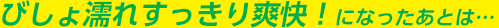 びしょ濡れすっきり爽快！になったあとは…